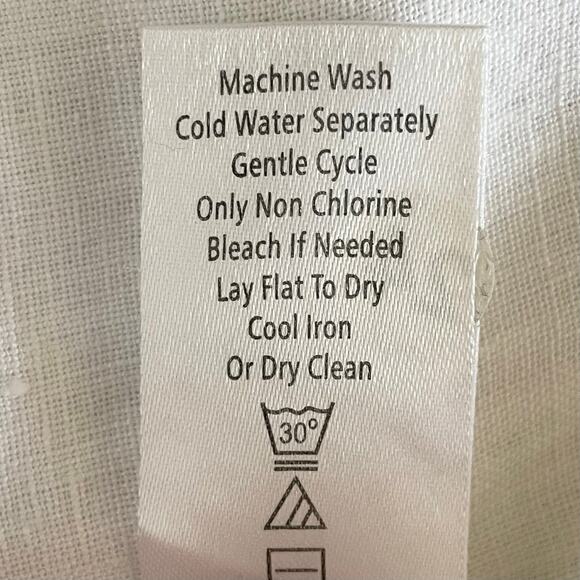 Kyla Seo White Linen Tunic Floral Embroidery 3/4 Button Oversized SMALL - Picture 8 of 9